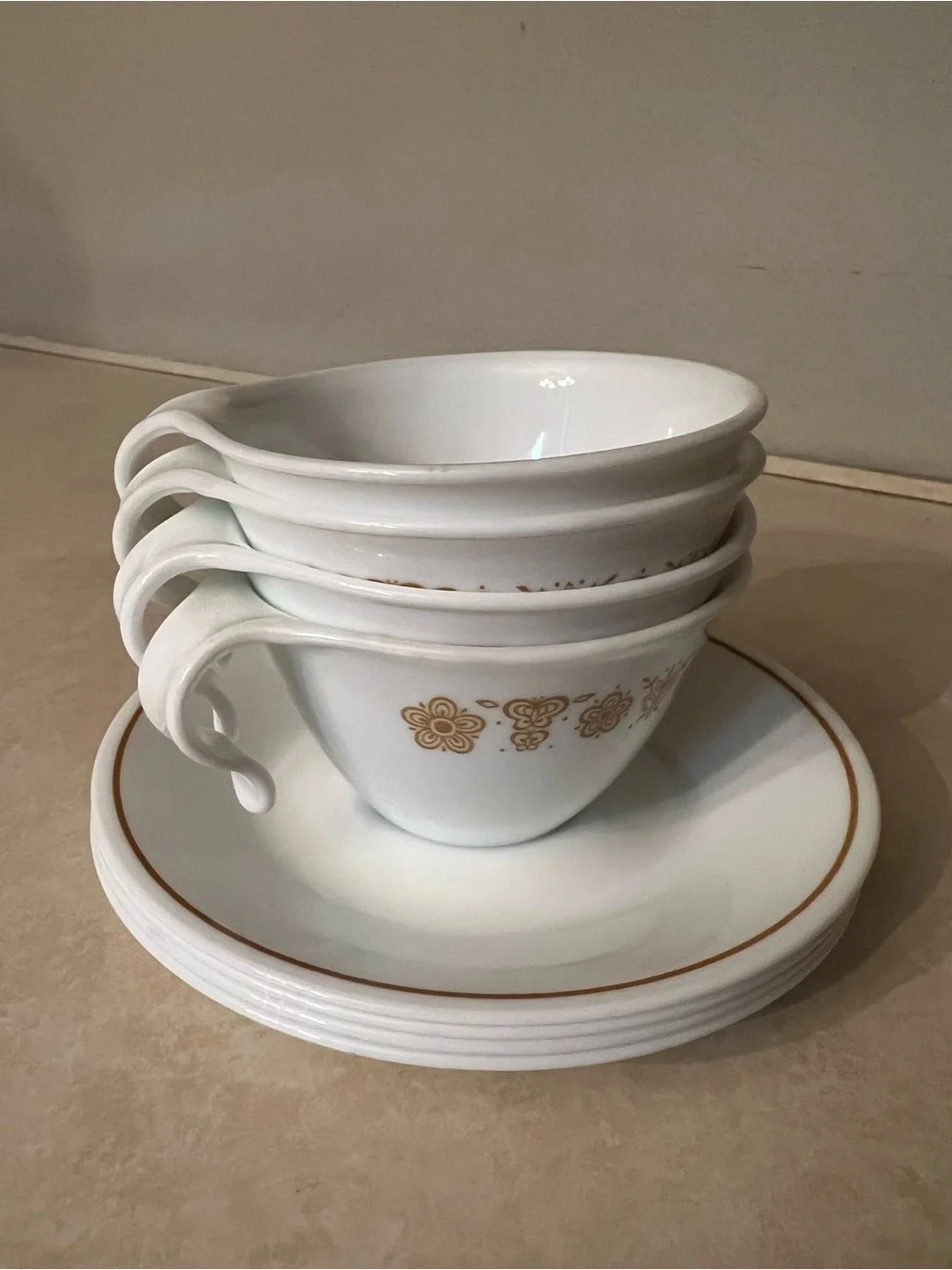 Corelle butterfly gold